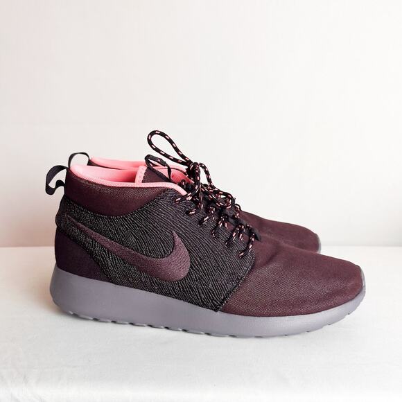 NIKE Roshe Run Red/Wine Mahogany Mid QS City Pack NYC Sz. 9.5 - Picture 3 of 8